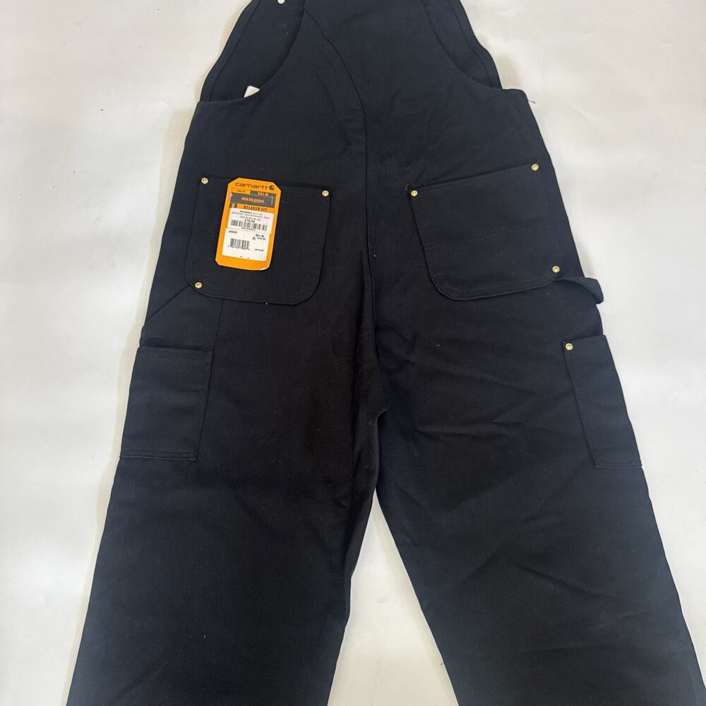 Carhartt Mens Black Duck Bib Overalls Relaxed Fit R01-M Size 34x32 USA MADE NWT - Picture 11 of 11